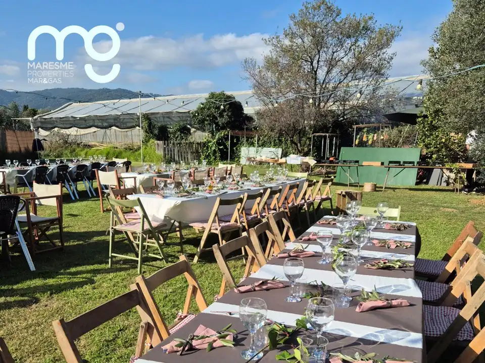 Terrasse von Country house zum Verkauf in Vilassar de Mar mit Heizung, Privatgarten und Schwimmbad