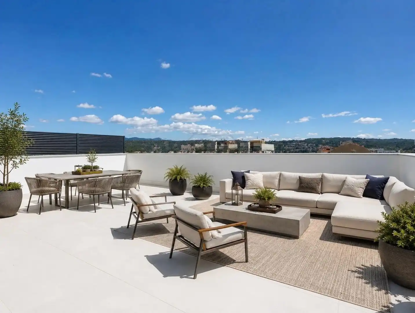 Terrace of Attic for rent in Abrera  with Air Conditioner, Heating and Parquet flooring