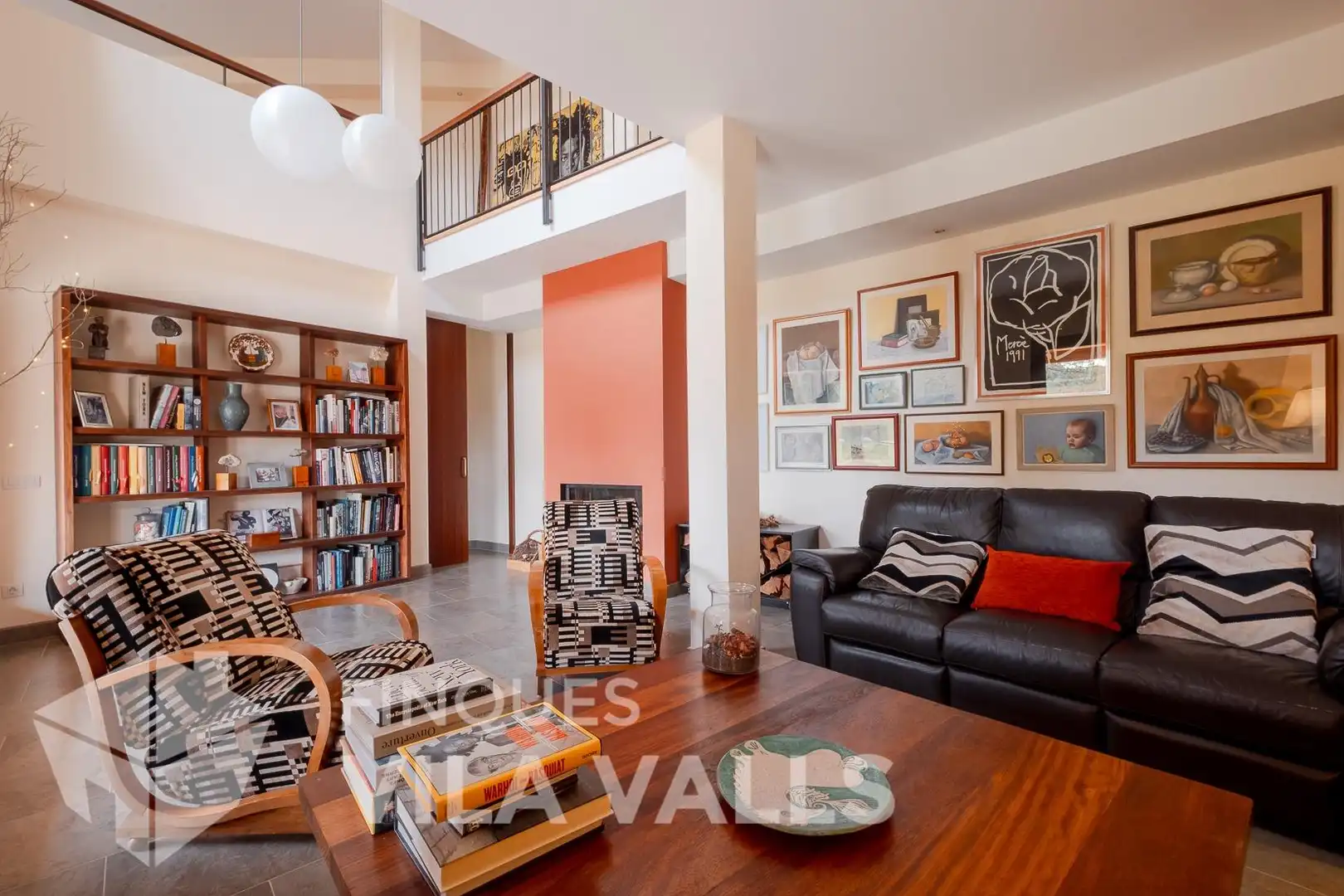 Sala de estar de Casa o chalet en venta en Gallifa con Aire acondicionado, Calefacción y Jardín privado