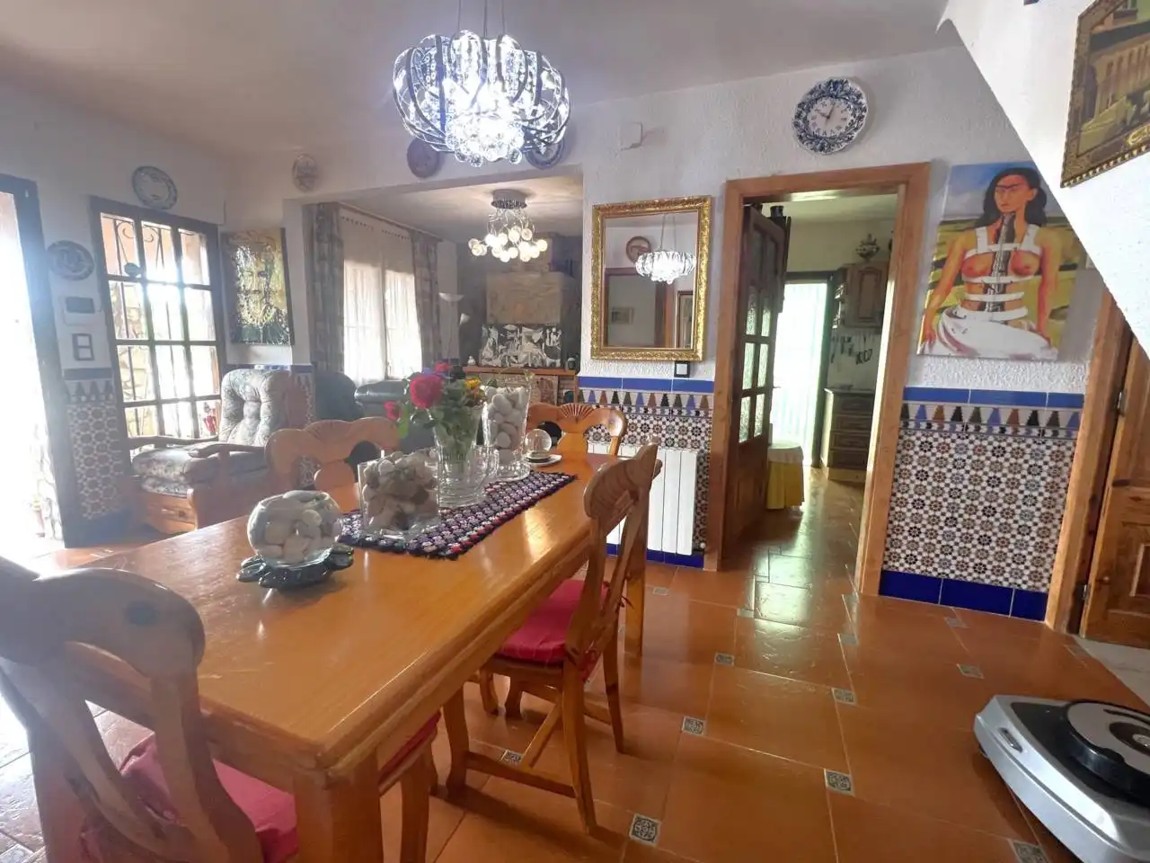 Dining room of Houses for sale in Riells i Viabrea  with Air Conditioner, Heating and Private garden