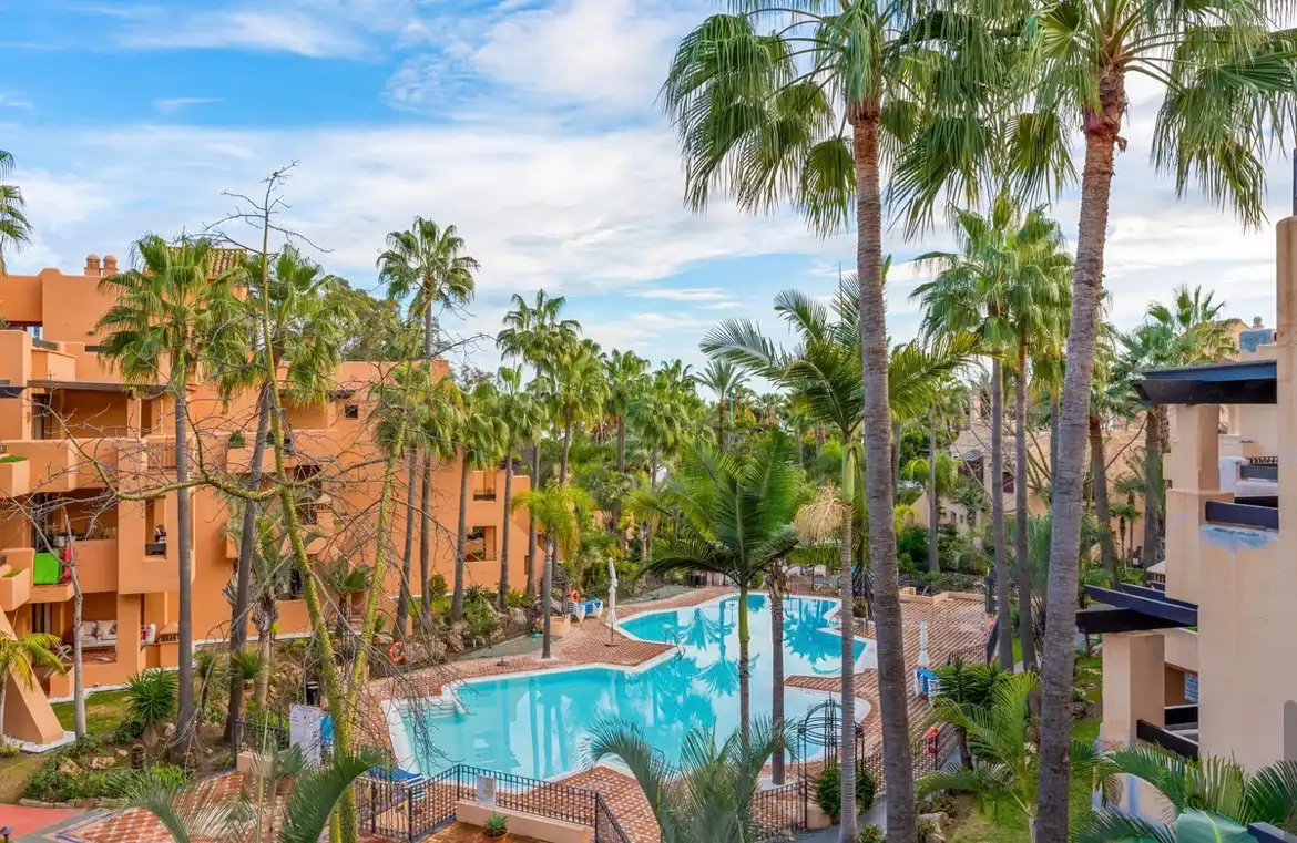 Swimming pool of Attic for sale in Marbella  with Air Conditioner, Terrace and Storage room