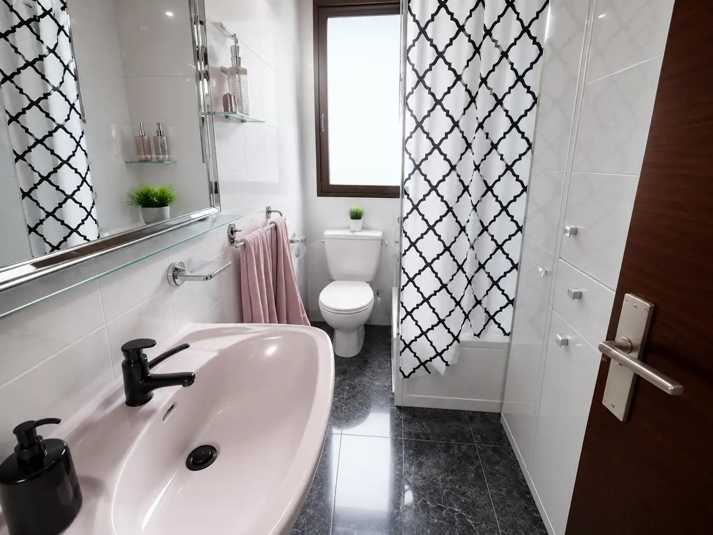 Baño de Piso de alquiler en Santander con Calefacción, Terraza y Amueblado