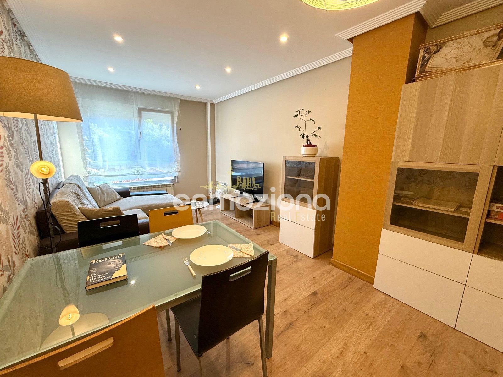 Living room of Flat for sale in Castrillón  with Heating, Parquet flooring and Terrace