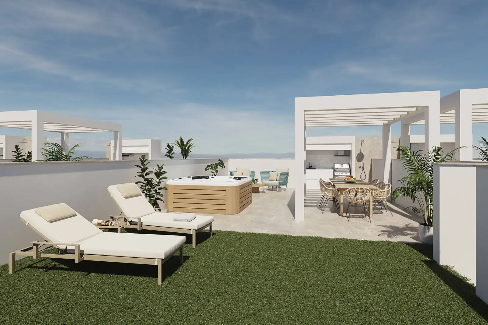 Terraza de Apartamento en venta en Pilar de la Horadada con Aire acondicionado, Jardín privado y Terraza