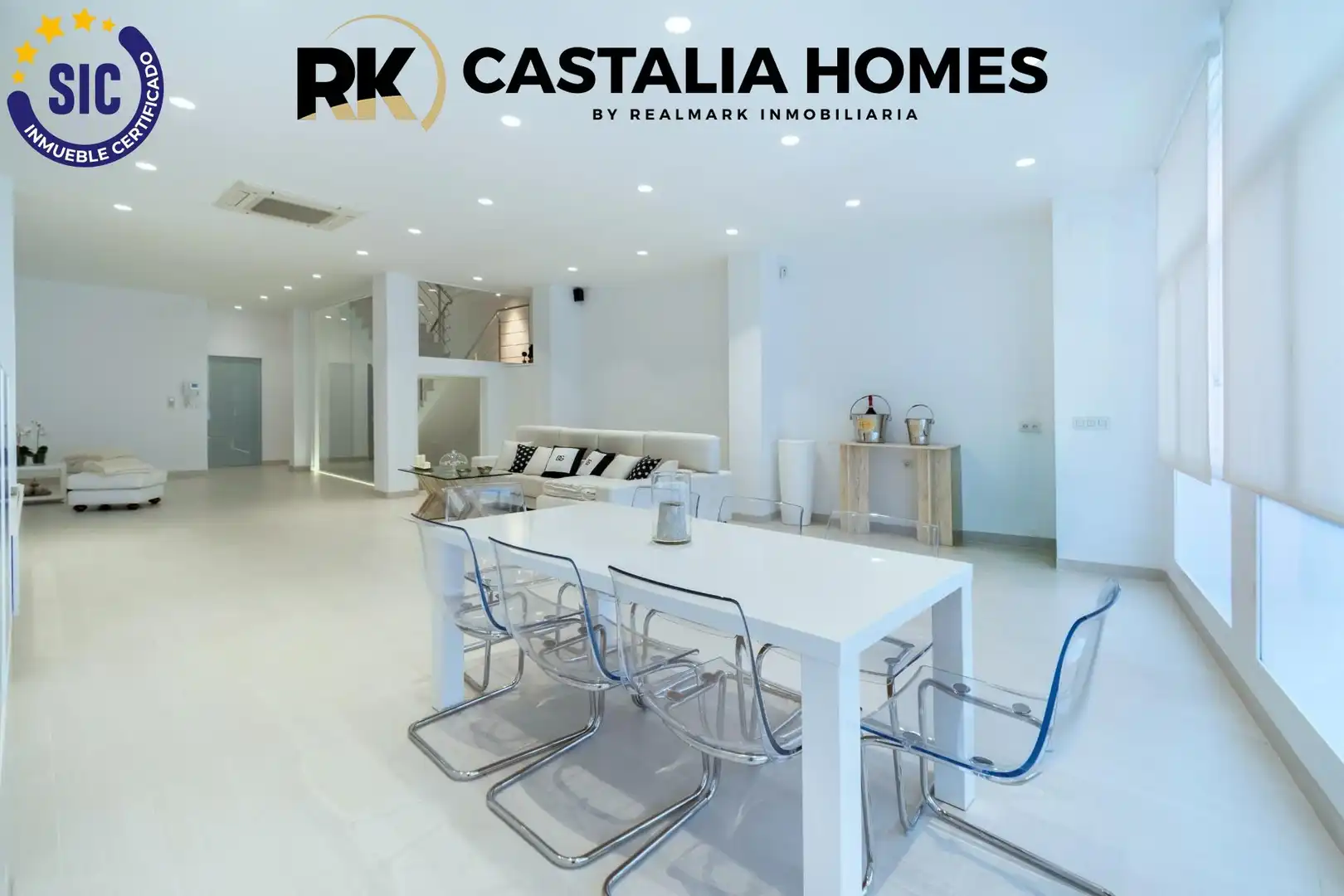 Esszimmer von Einfamilien-Reihenhaus zum Verkauf in Castellón de la Plana / Castelló de la Plana mit Klimaanlage, Privatgarten und Terrasse