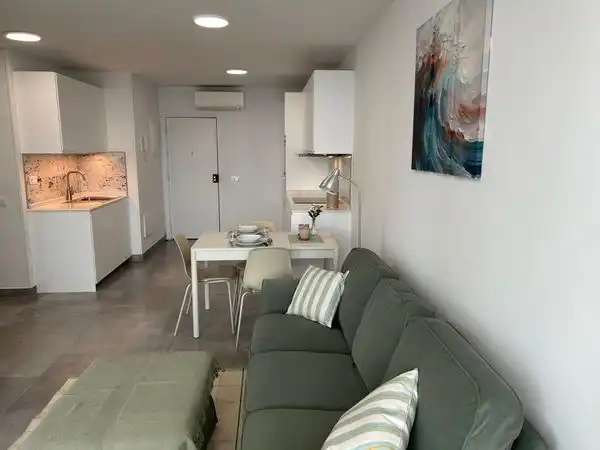 Sala de estar de Piso de alquiler en Las Palmas de Gran Canaria con Aire acondicionado, Calefacción y Horno
