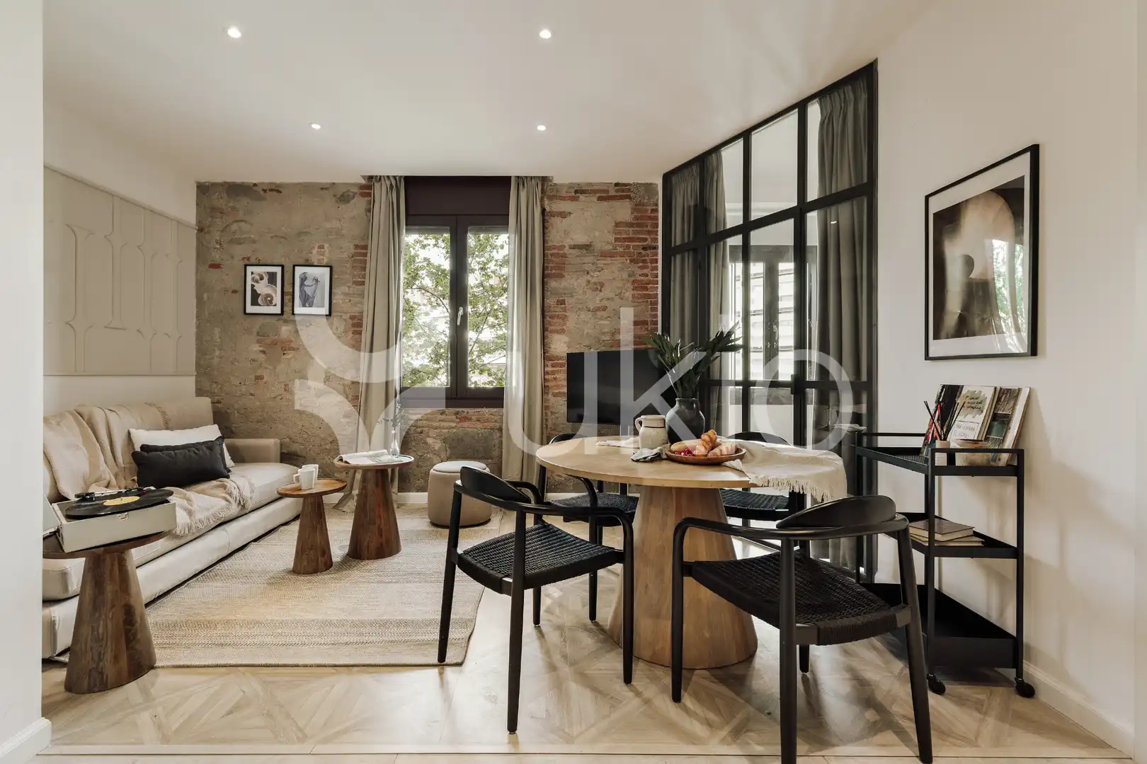 Wohnzimmer von Wohnungen zur Miete in Barcelona mit Klimaanlage, Heizung und Möbliert
