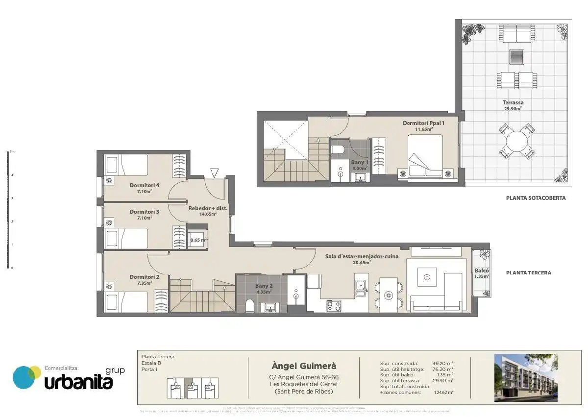 Penthouse mit Terrasse zum Verkauf in Les Roquetes, imagen 7