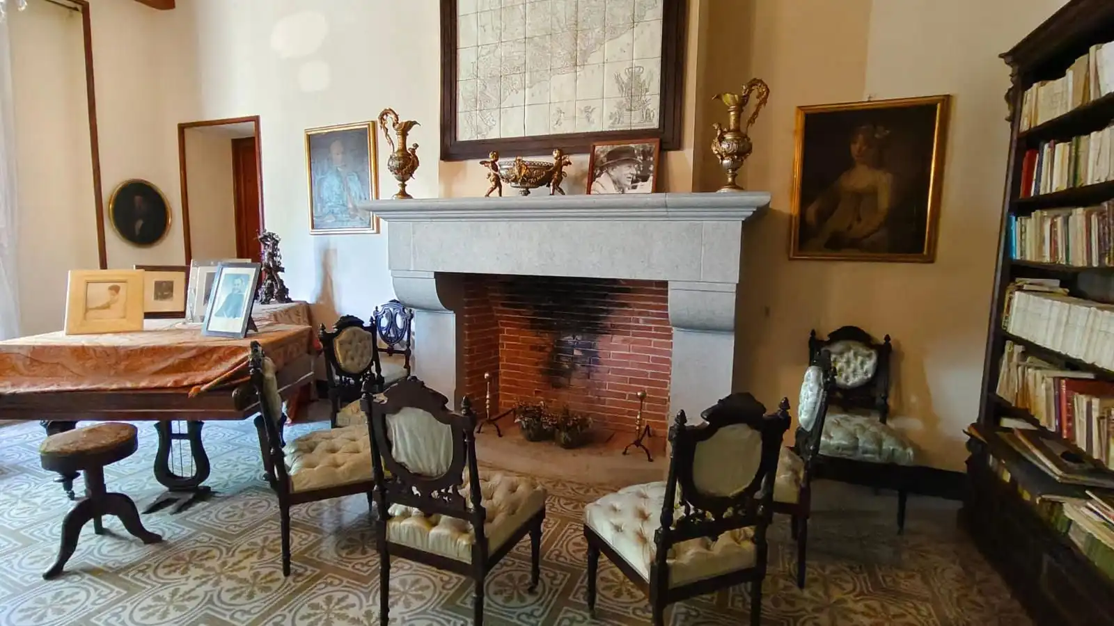 Wohnzimmer von Country house zur Miete in Llagostera mit Heizung, Privatgarten und Terrasse