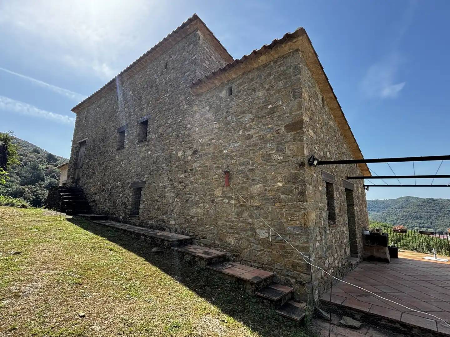 Exterior view of Country homes for sale in Sant Aniol de Finestres  with Terrace and Swimming Pool