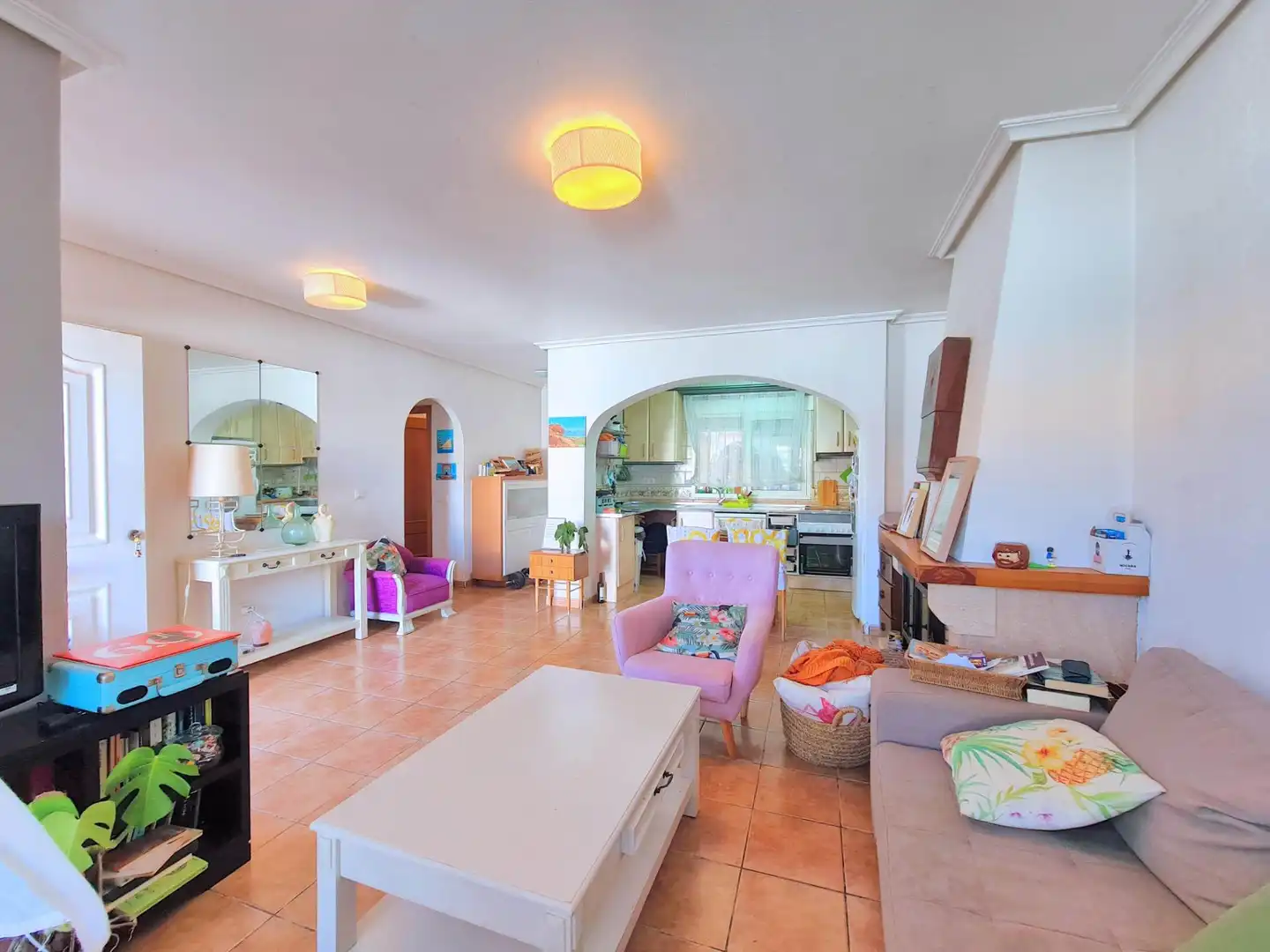 Sala de estar de Casa adosada en venta en Cartagena con Terraza, Amueblado y Piscina comunitaria