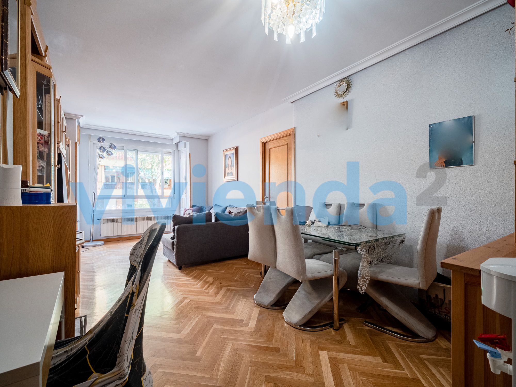 Living room of Flat for sale in  Madrid Capital  with Air Conditioner, Heating and Terrace