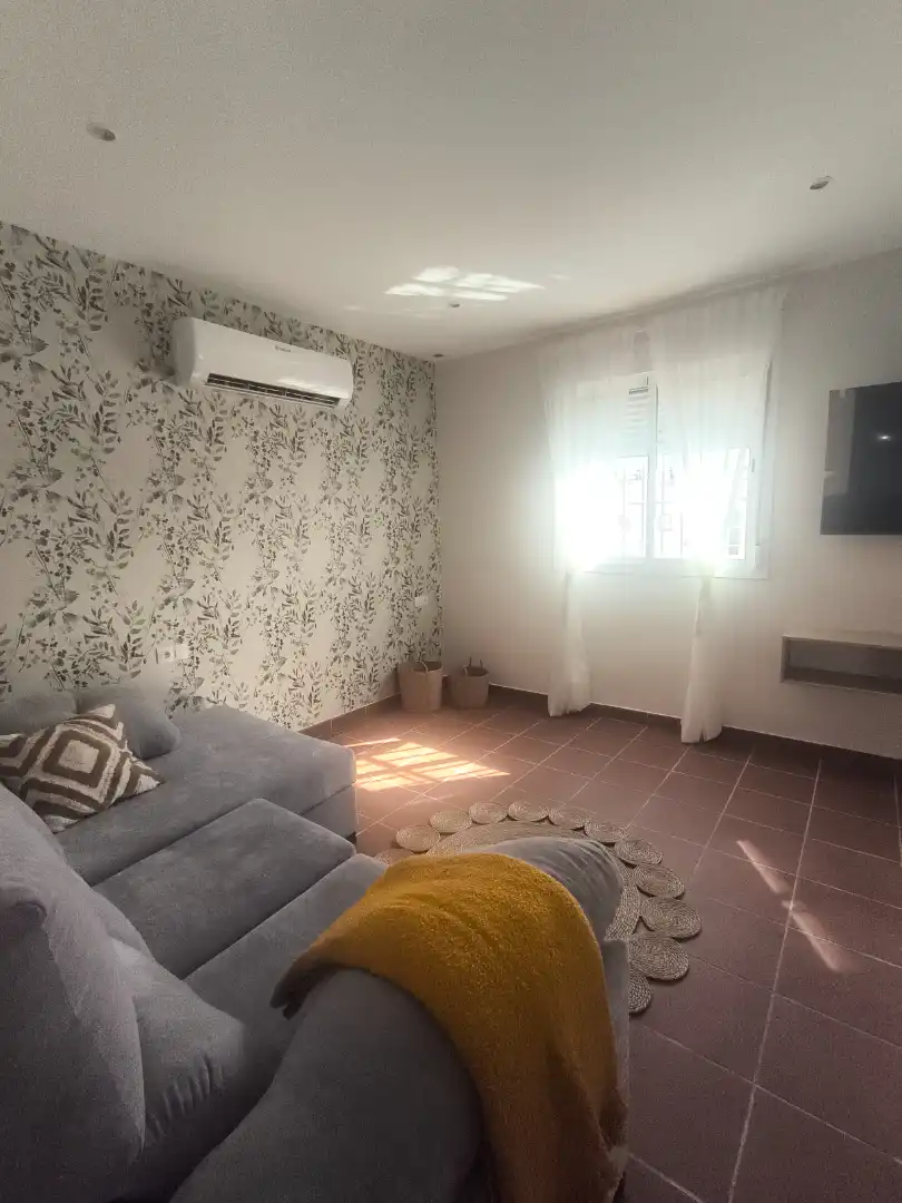 Sala d'estar de Apartament de lloguer en Málaga amb Aire condicionat i Moblat