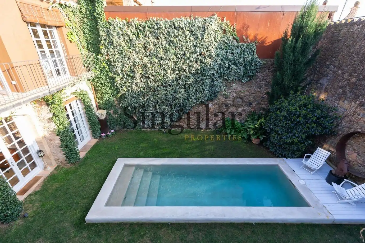 Swimming pool of Country homes for sale in Corçà  with Air Conditioner, Heating and Private garden