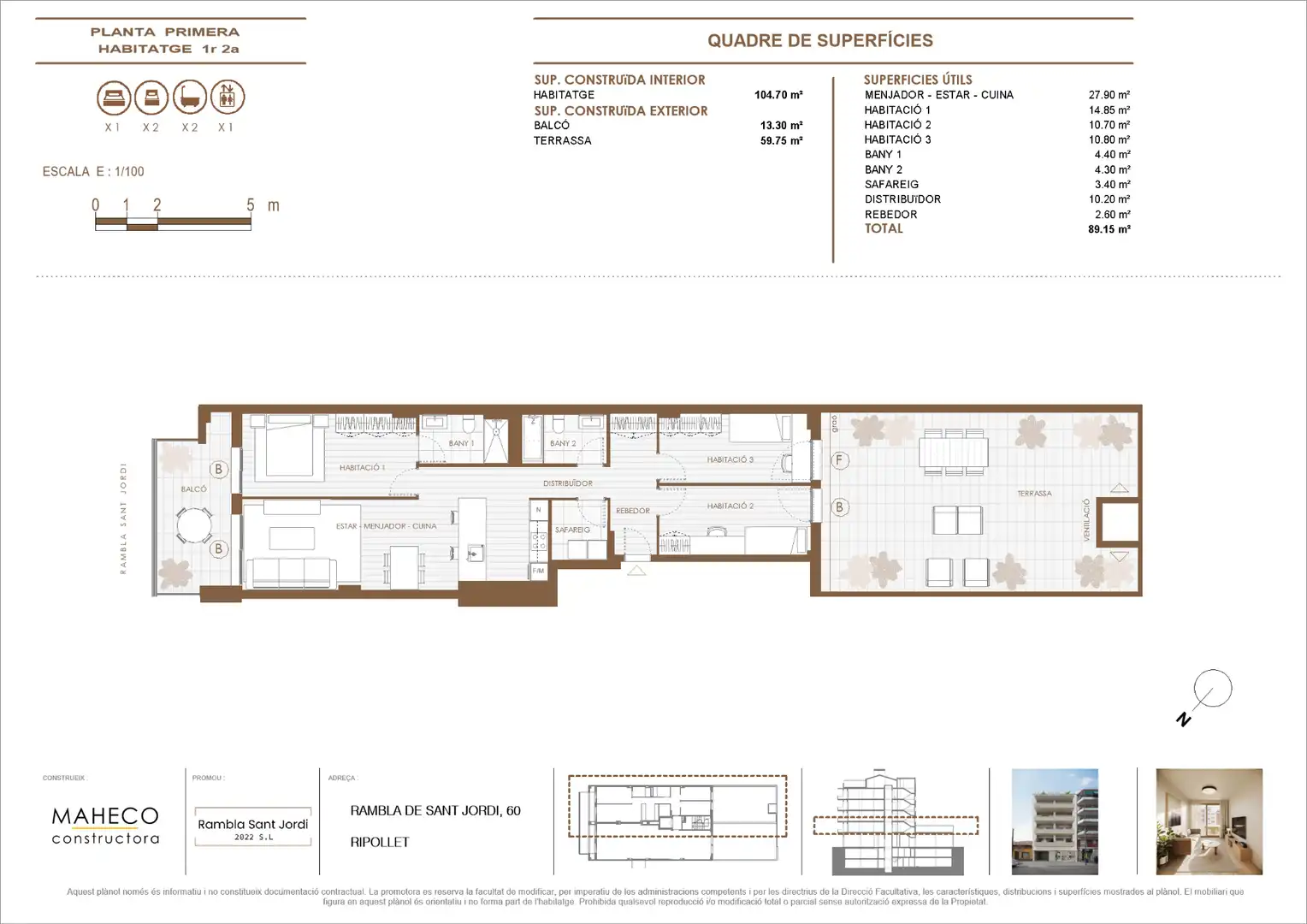 Flat for sale in Rambla de Sant Jordi, 60, Centre