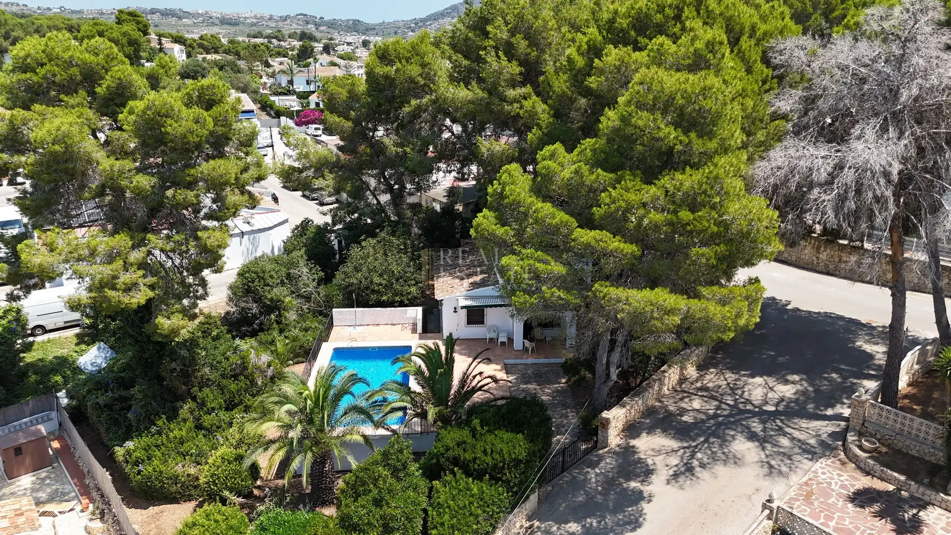 Exterior view of Houses for sale in Moraira  with Air Conditioner, Terrace and Swimming Pool