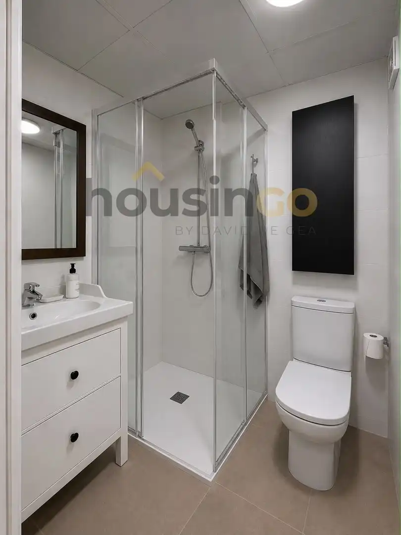 Baño de Apartamento de alquiler en Madrid con Aire acondicionado, Calefacción y Amueblado