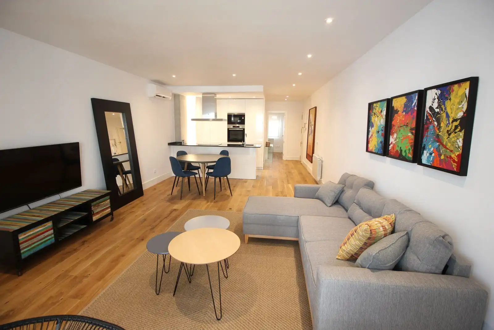 Sala de estar de Piso de alquiler en Madrid con Aire acondicionado, Calefacción y Parquet