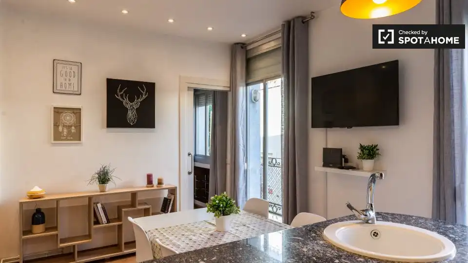Esszimmer von Wohnung zur Miete in Barcelona mit Klimaanlage, Heizung und Möbliert