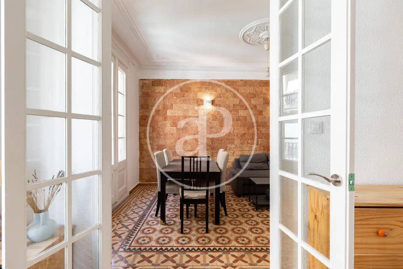Esszimmer von Wohnung zur Miete in Barcelona mit Klimaanlage, Heizung und Möbliert