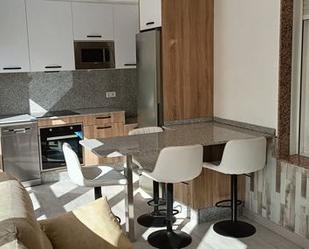 Kitchen of Apartment to rent in Santiago de Compostela   with Heating, Terrace and Furnished