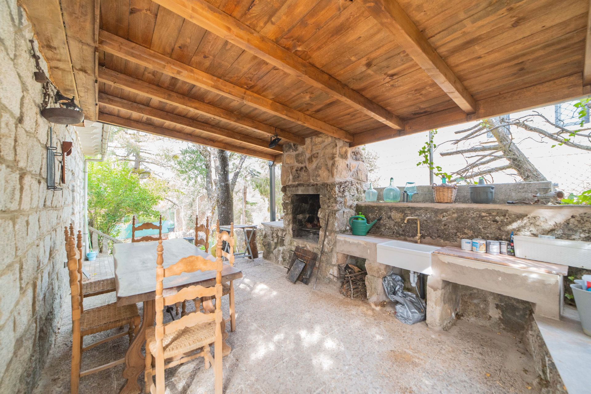 Terrassa de Casa o xalet en venda en Santa María de la Alameda amb Calefacció, Jardí privat i Terrassa