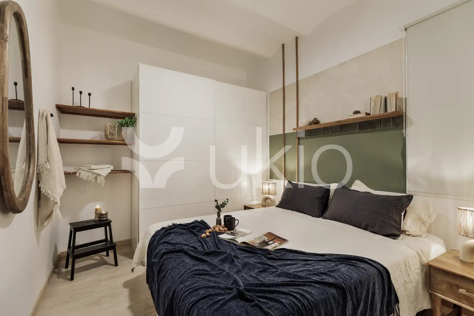 Schlafzimmer von Wohnungen zur Miete in Barcelona mit Klimaanlage, Heizung und Möbliert