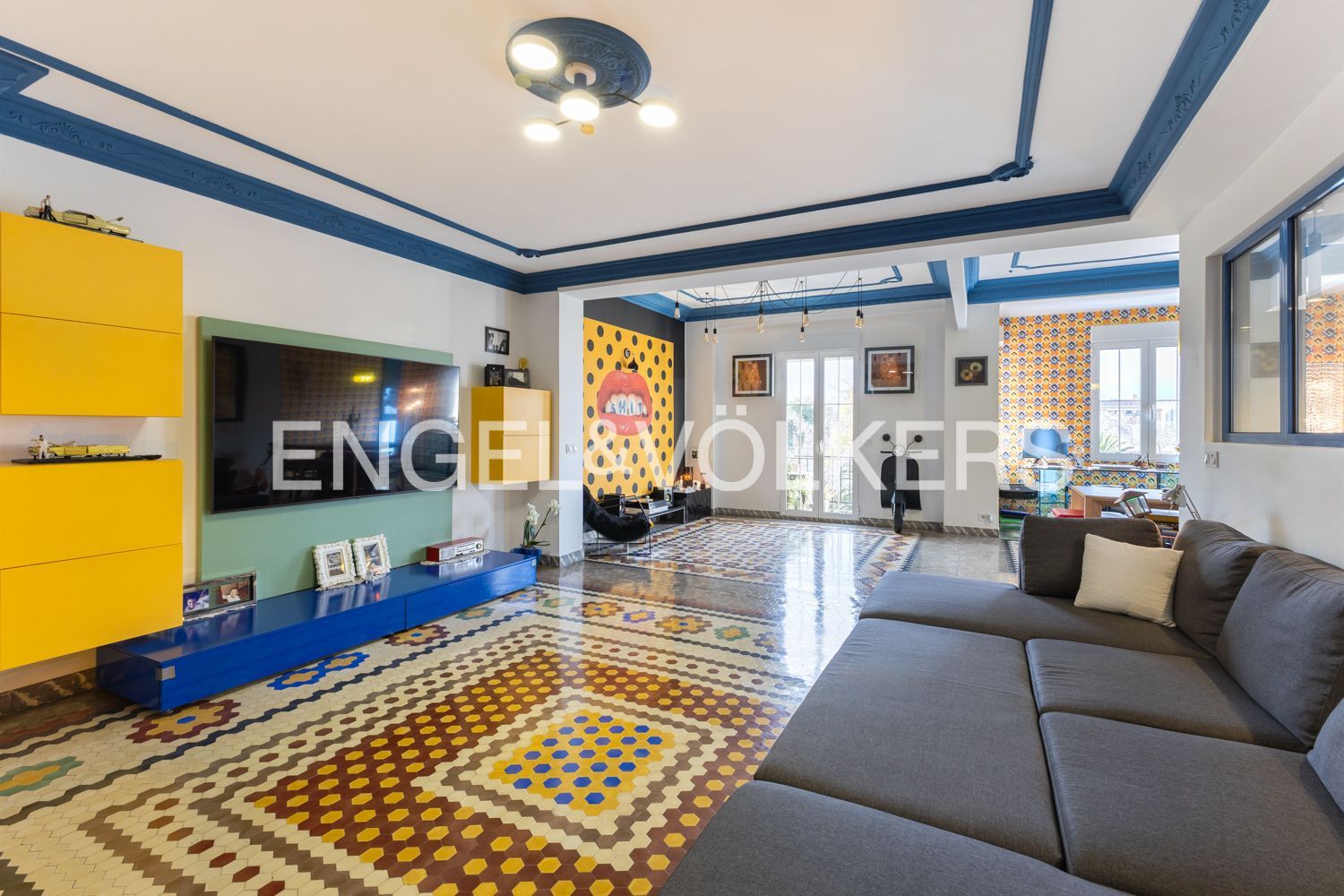 Living room of Apartment to rent in  Valencia Capital  with Air Conditioner, Heating and Furnished