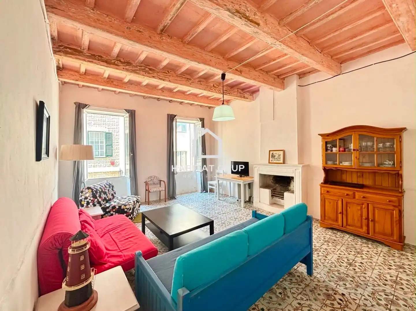 Sala d'estar de Casa adosada en venda en Maó - Mahón amb Calefacció i Terrassa