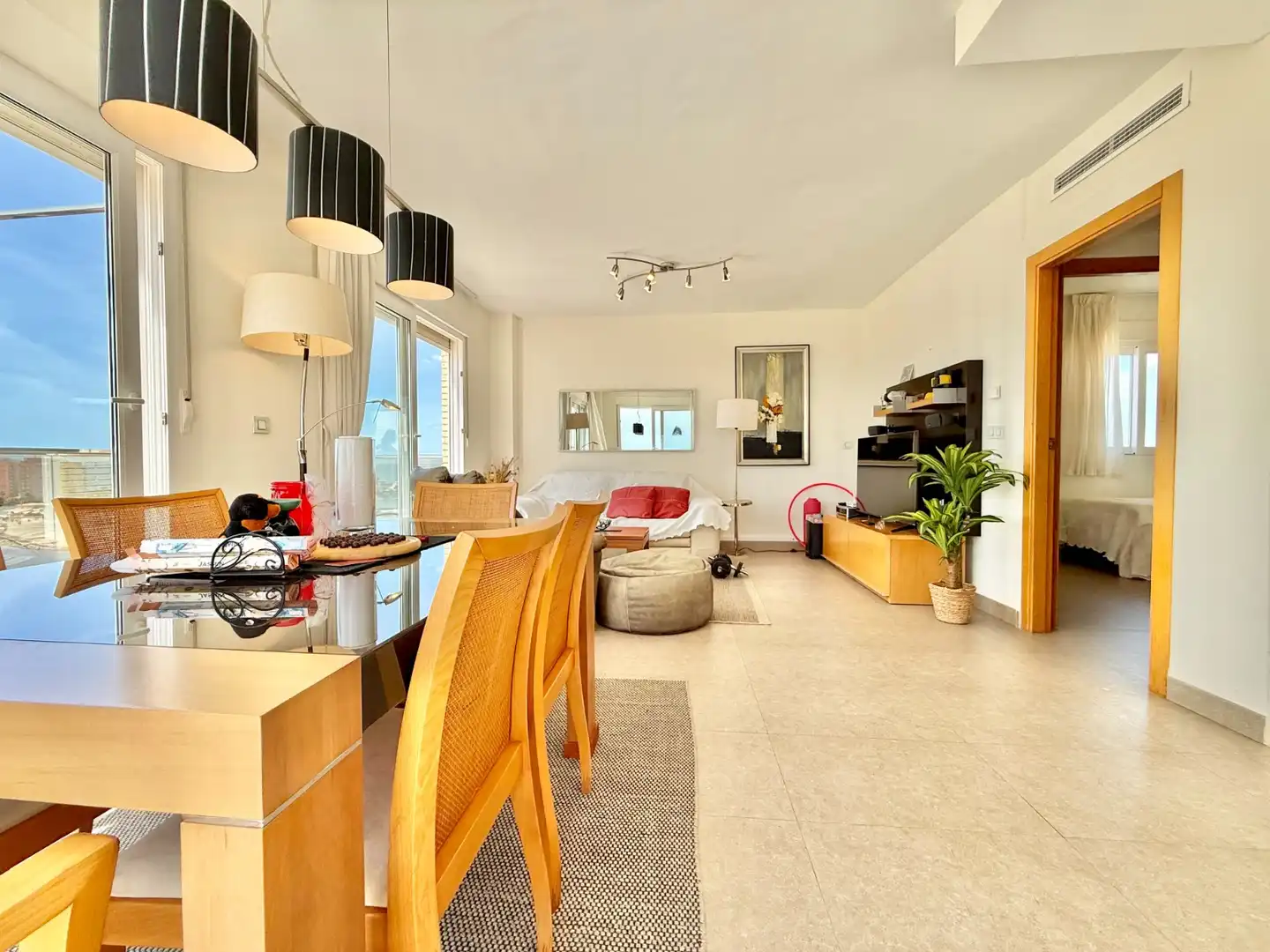 Sala de estar de Ático en venta en La Manga del Mar Menor con Aire acondicionado, Terraza y Trastero