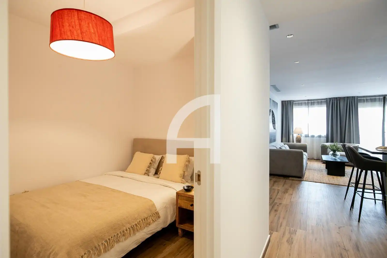 Bedroom of Flat for rent in Barcelona  with Air Conditioner, Heating and Parquet flooring