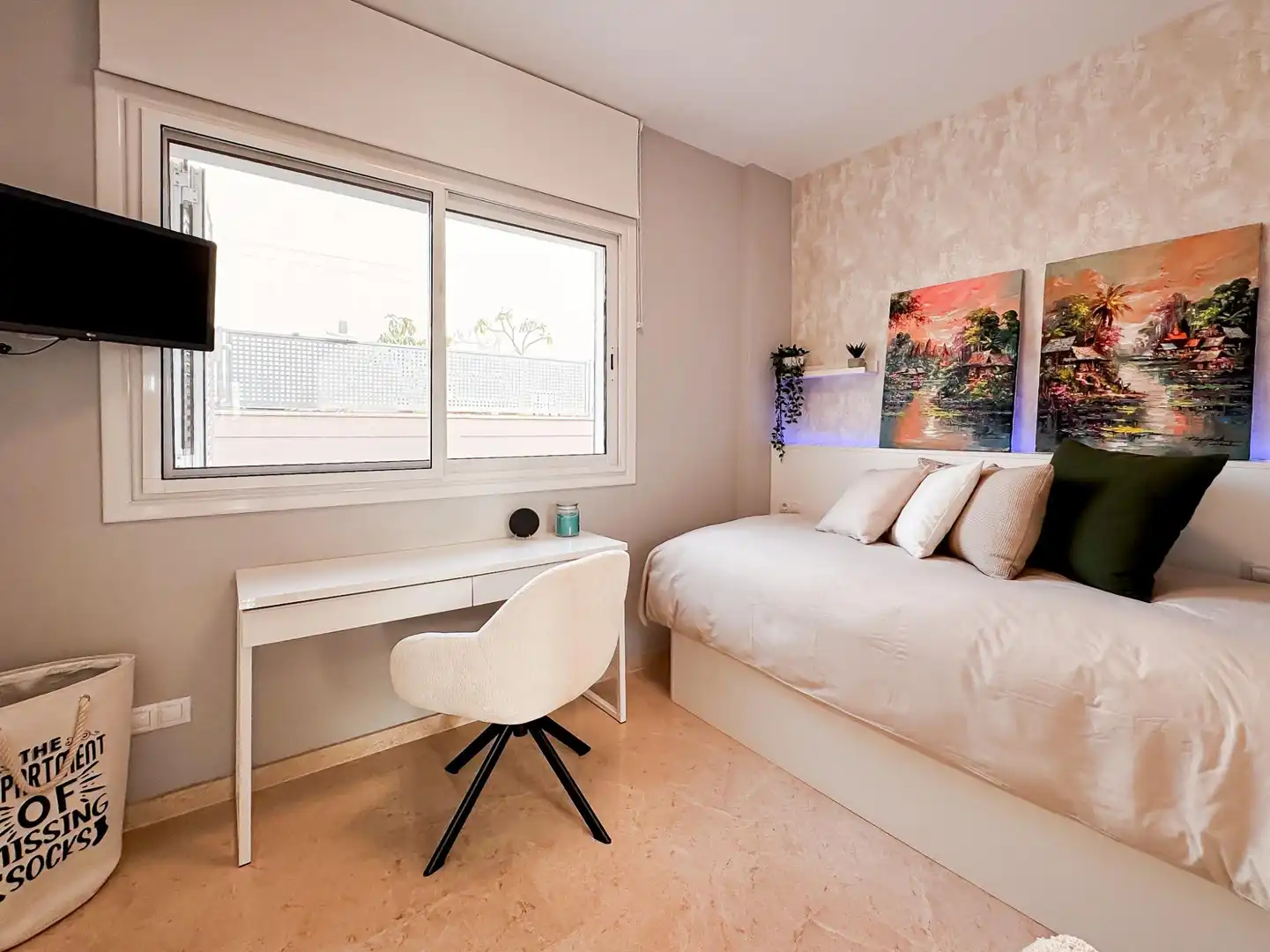 Bedroom of Houses for sale in Santiago del Teide  with Air Conditioner, Private garden and Terrace