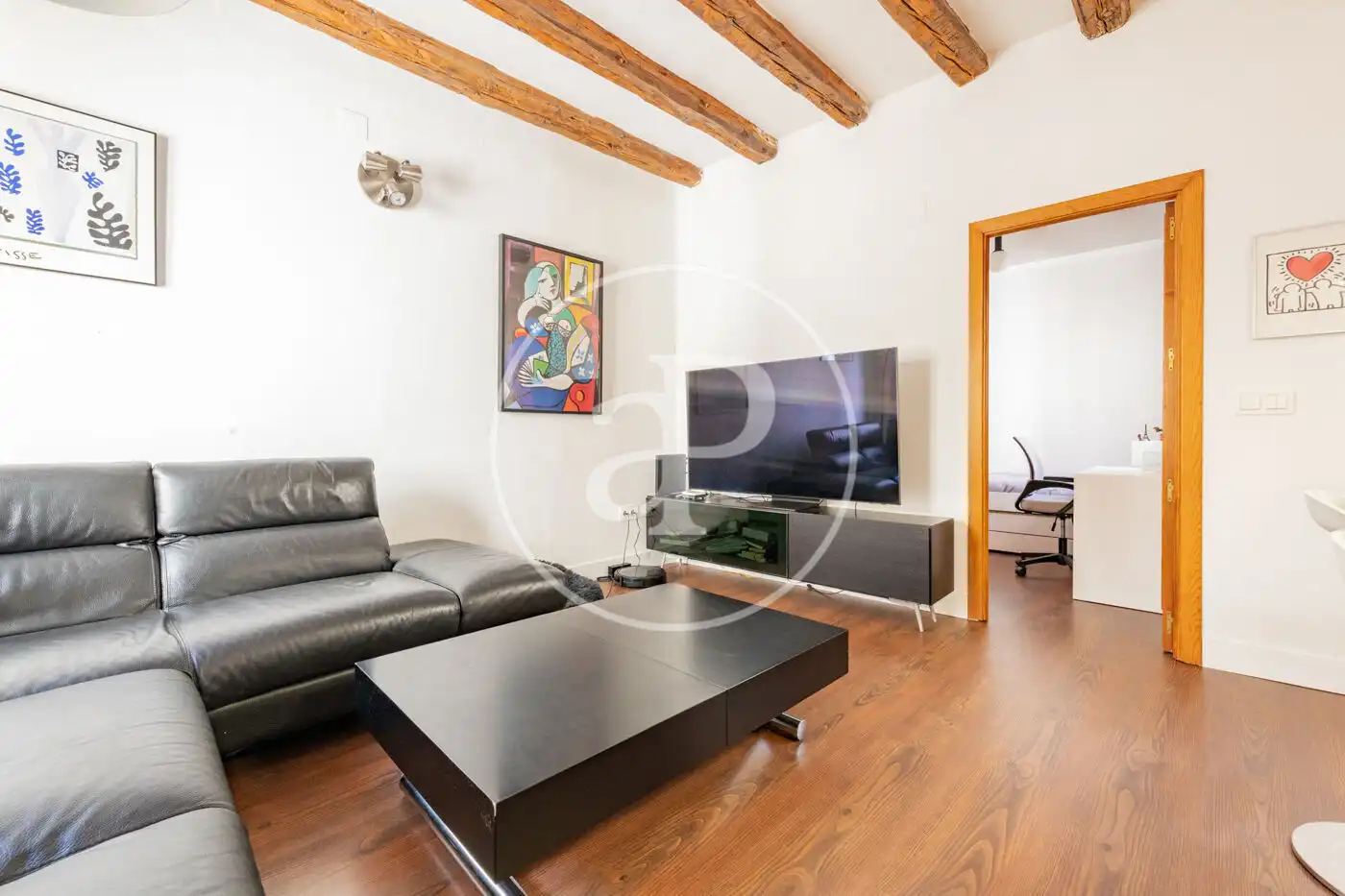 Sala de estar de Ático en venta en Madrid con Aire acondicionado y Terraza