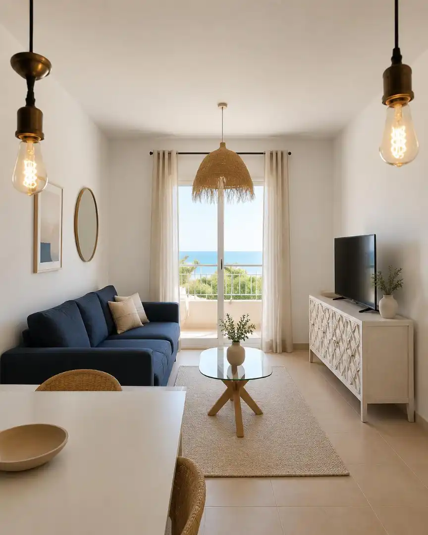 Sala de estar de Piso en venta en Manilva con Aire acondicionado, Calefacción y Terraza