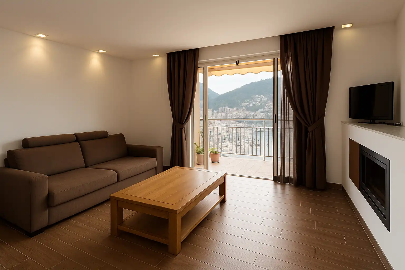 Living room of Apartments for sale in Sóller  with Air Conditioner, Parquet flooring and Furnished