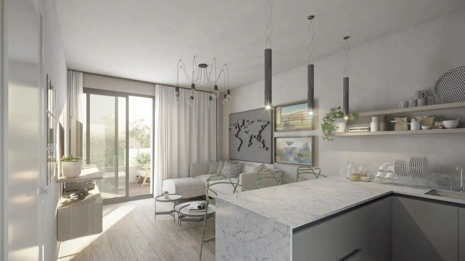 Living room of Flat for sale in Mijas  with Air Conditioner, Heating and Terrace