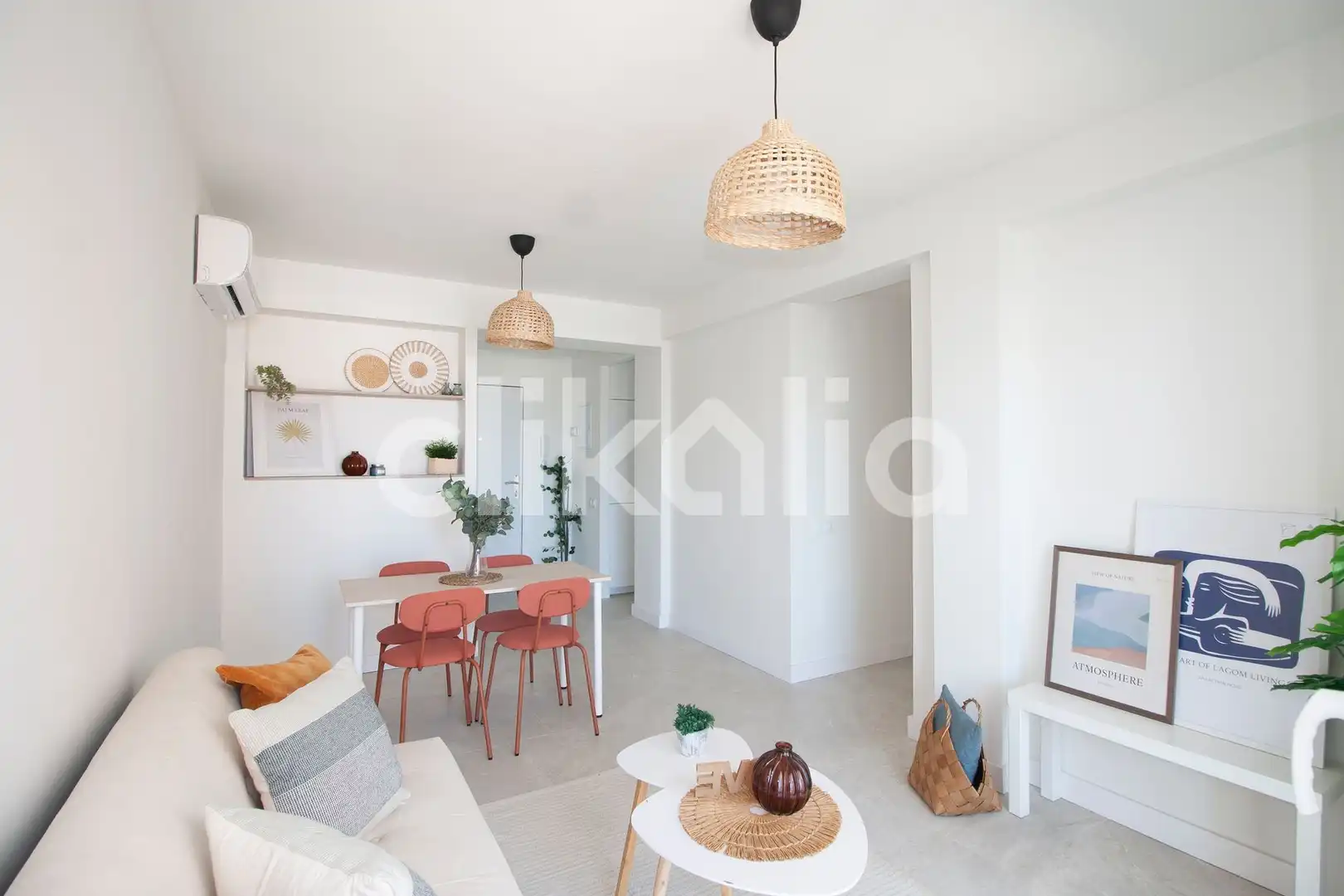 Wohnzimmer von Wohnung zum Verkauf in Torremolinos mit Klimaanlage, Privatgarten und Terrasse