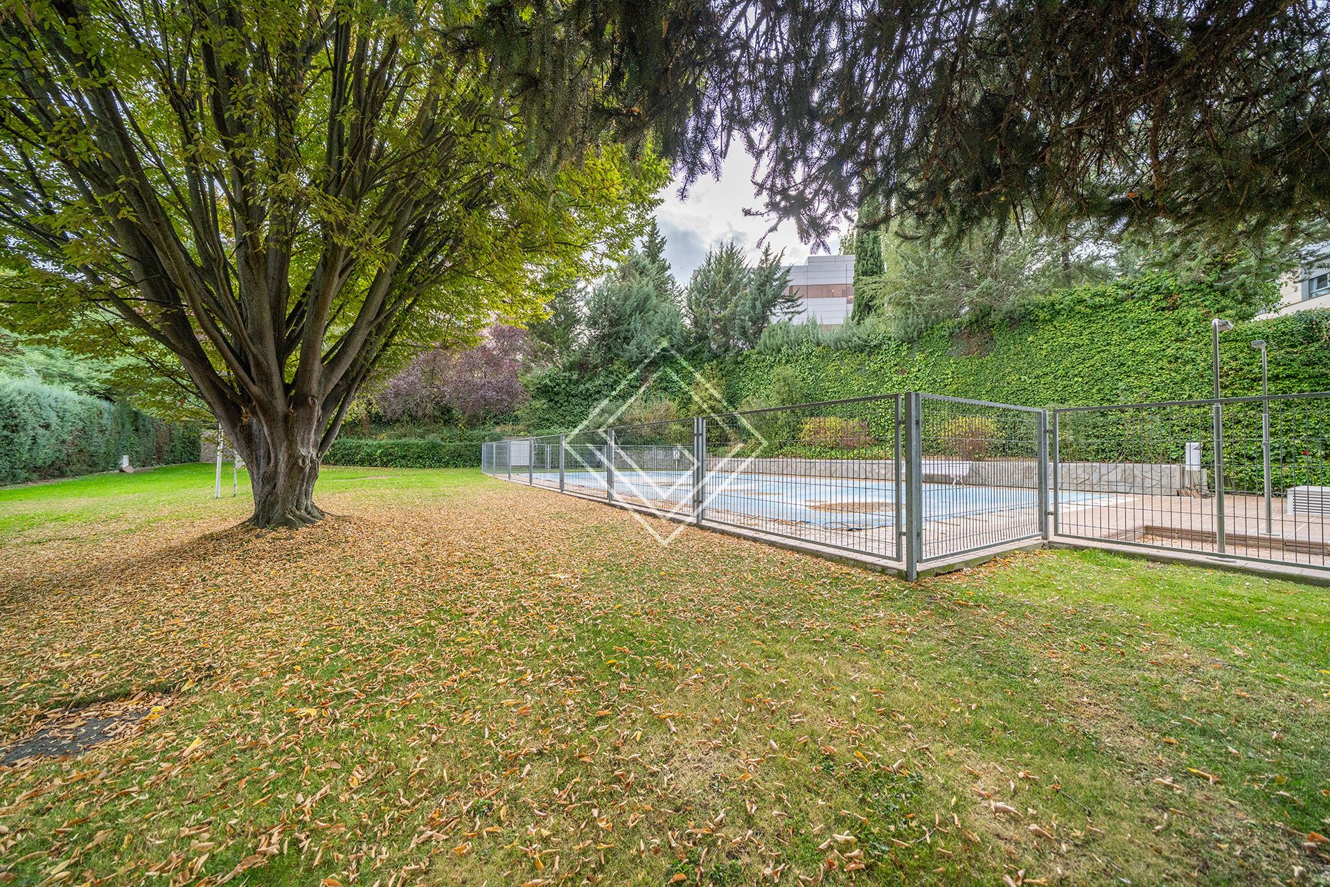 Swimming pool of Single-family semi-detached for sale in  Madrid Capital  with Air Conditioner, Heating and Private garden