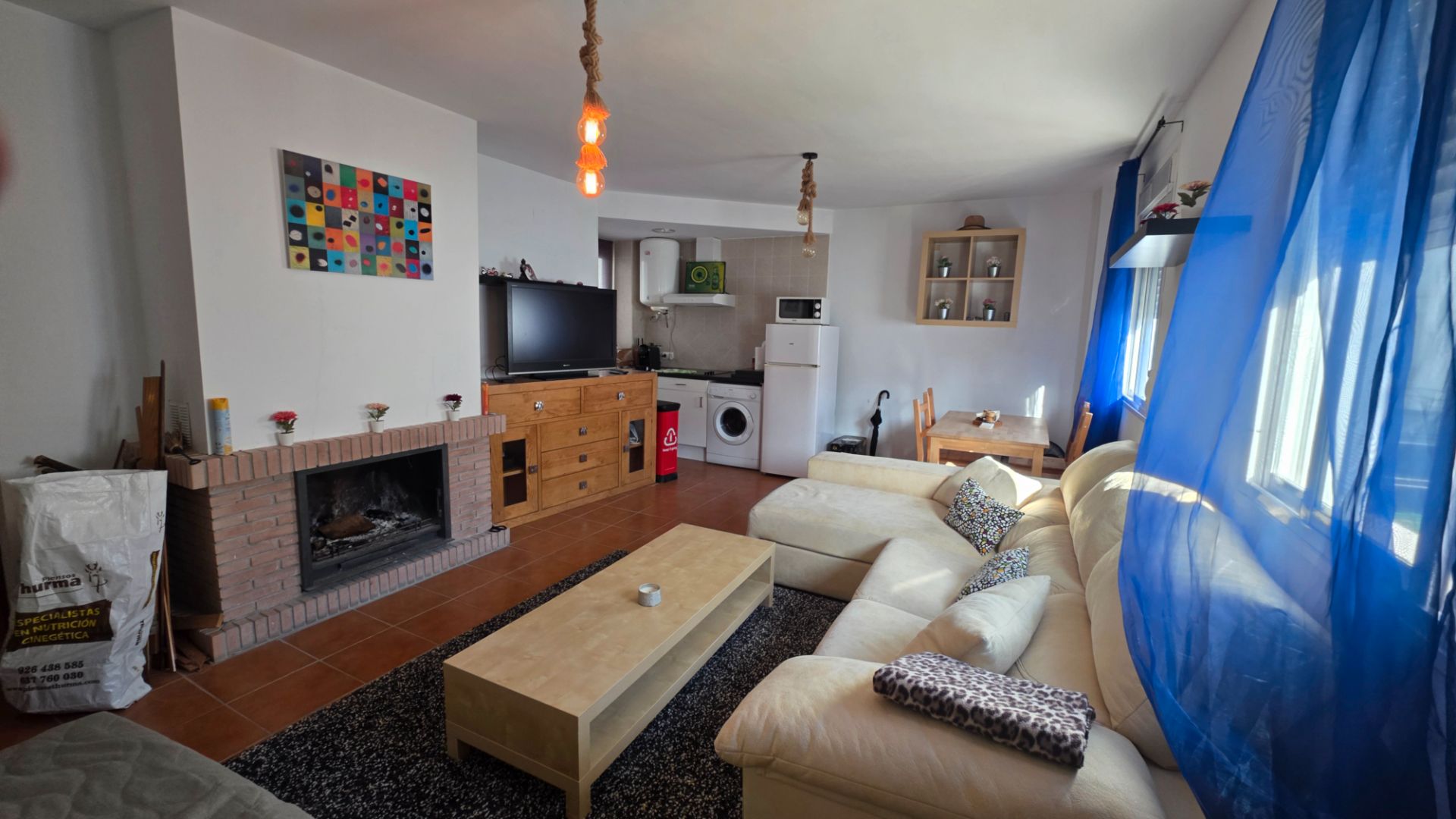 Living room of Flat for sale in El Bosque  with Furnished, Washing machine and Microwave