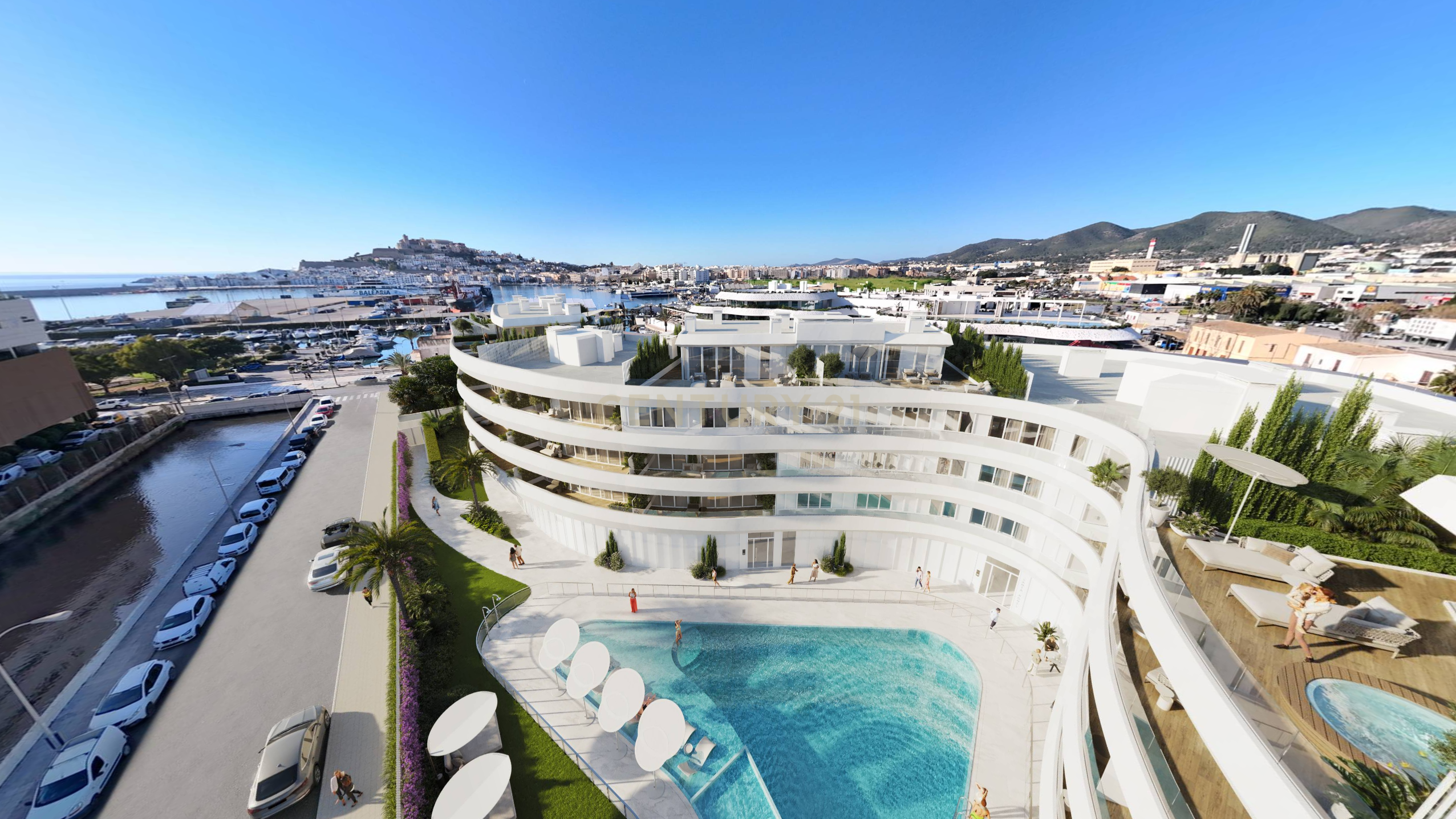 Swimming pool of Apartment for sale in Eivissa  with Air Conditioner, Storage room and Oven