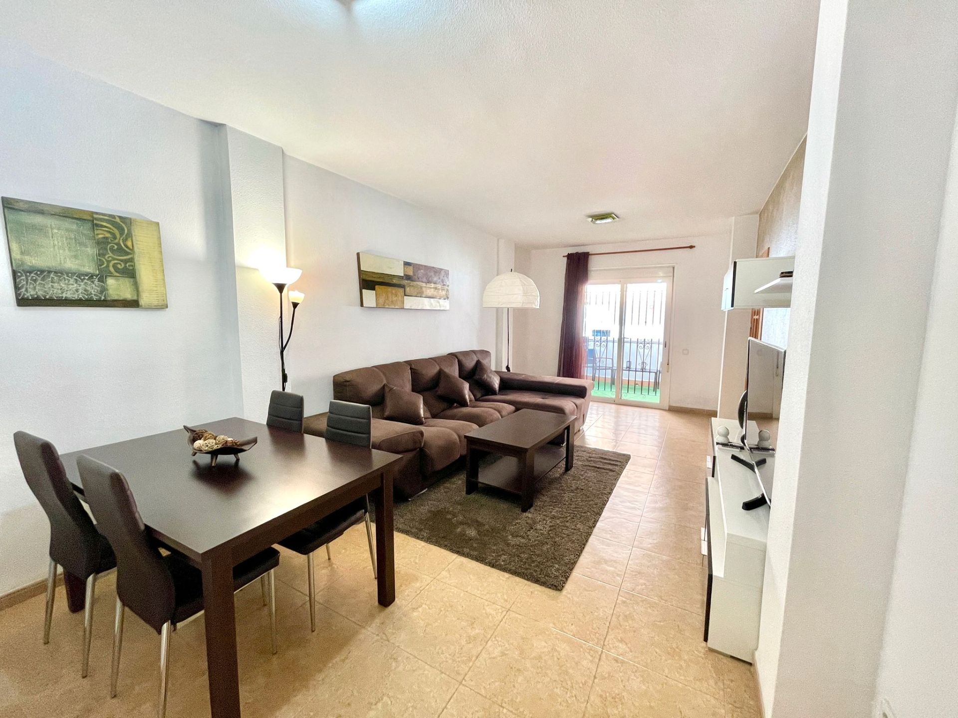 Living room of Planta baja for sale in Roquetas de Mar  with Air Conditioner, Terrace and Furnished
