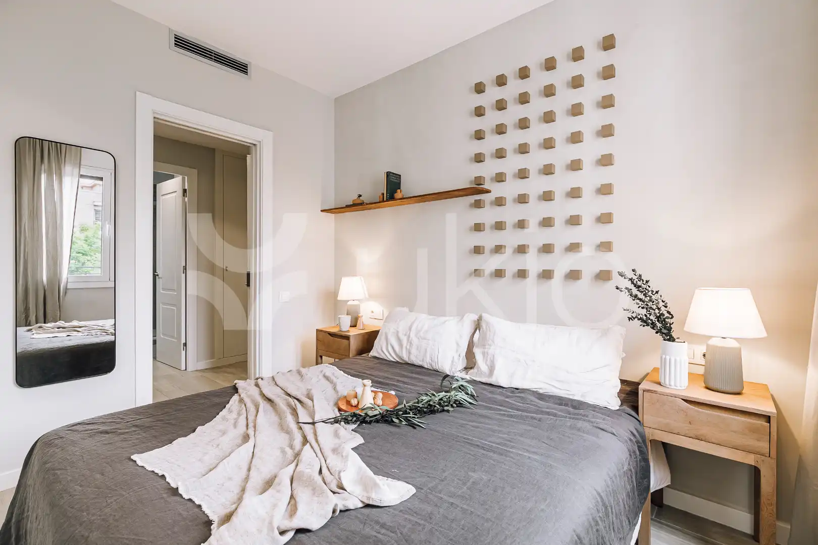 Habitación de Apartamento de alquiler en Barcelona con Aire acondicionado, Calefacción y Amueblado