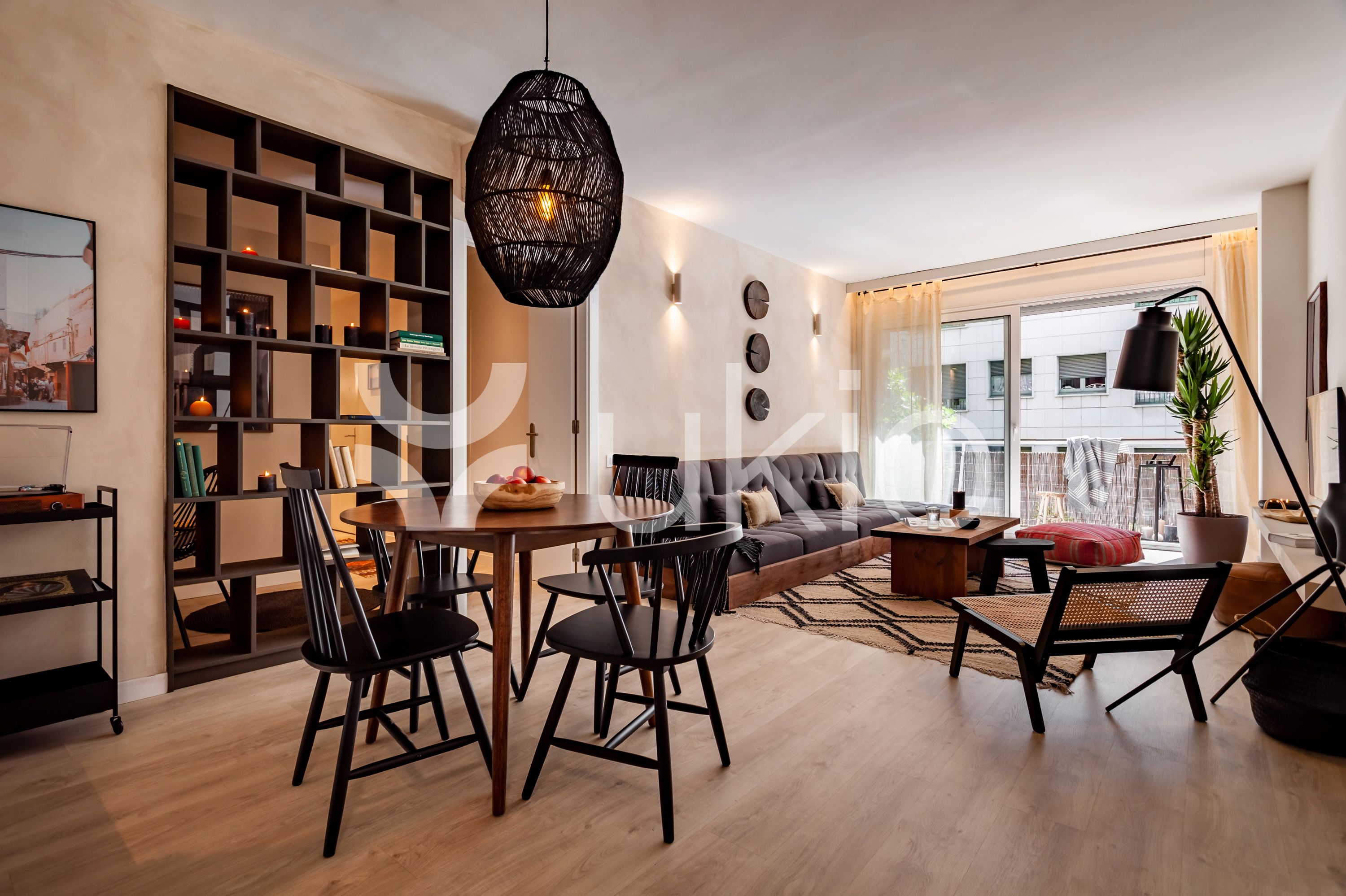 Living room of Apartment to rent in  Barcelona Capital  with Air Conditioner, Heating and Terrace