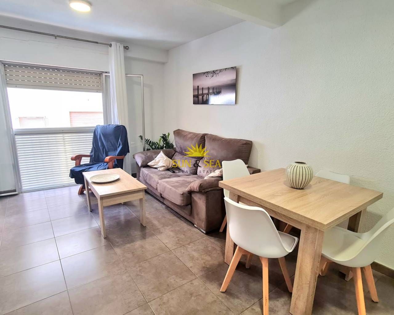 Living room of Flat to rent in Santa Pola  with Terrace, Furnished and Oven