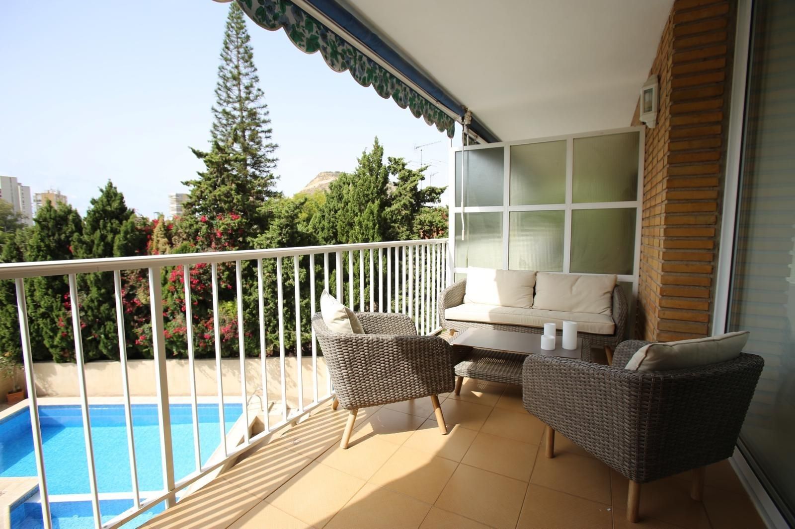 Terrace of Flat to rent in Alicante / Alacant  with Terrace and Community pool