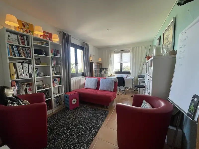 Sala d'estar de Casa o xalet en venda en Porreres amb Calefacció, Jardí privat i Terrassa