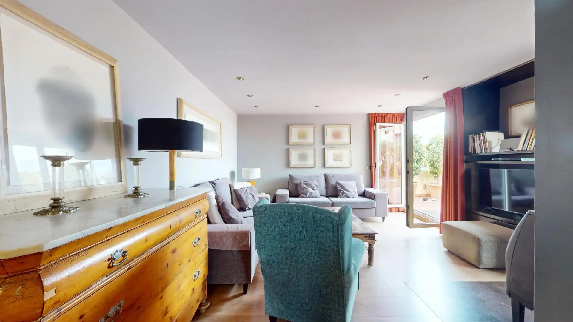 Sala de estar de Ático en venta en  Palma de Mallorca con Aire acondicionado, Parquet y Terraza