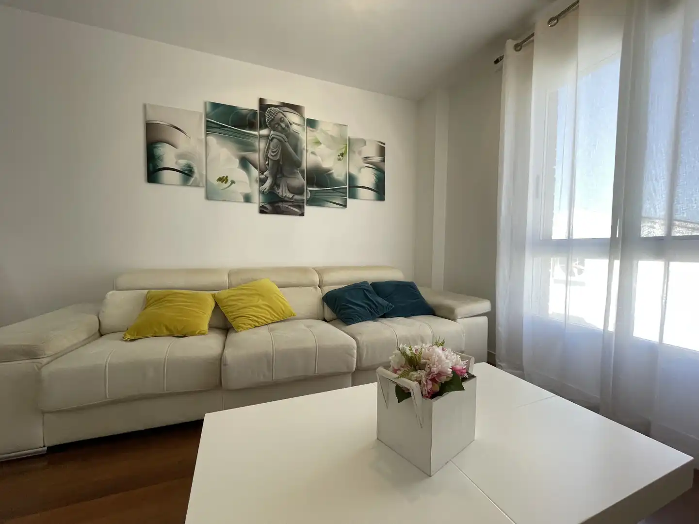 Sala de estar de Piso de alquiler en Beniparrell con Aire acondicionado, Parquet y Terraza