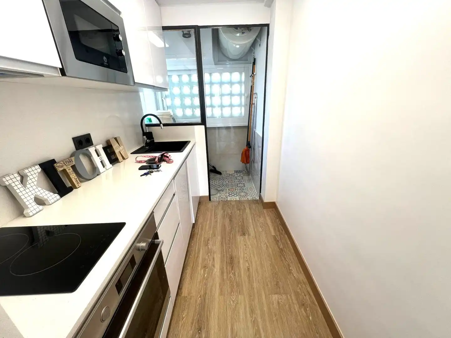 Cocina de Apartamento en venta en Mijas con Aire acondicionado, Terraza y Piscina