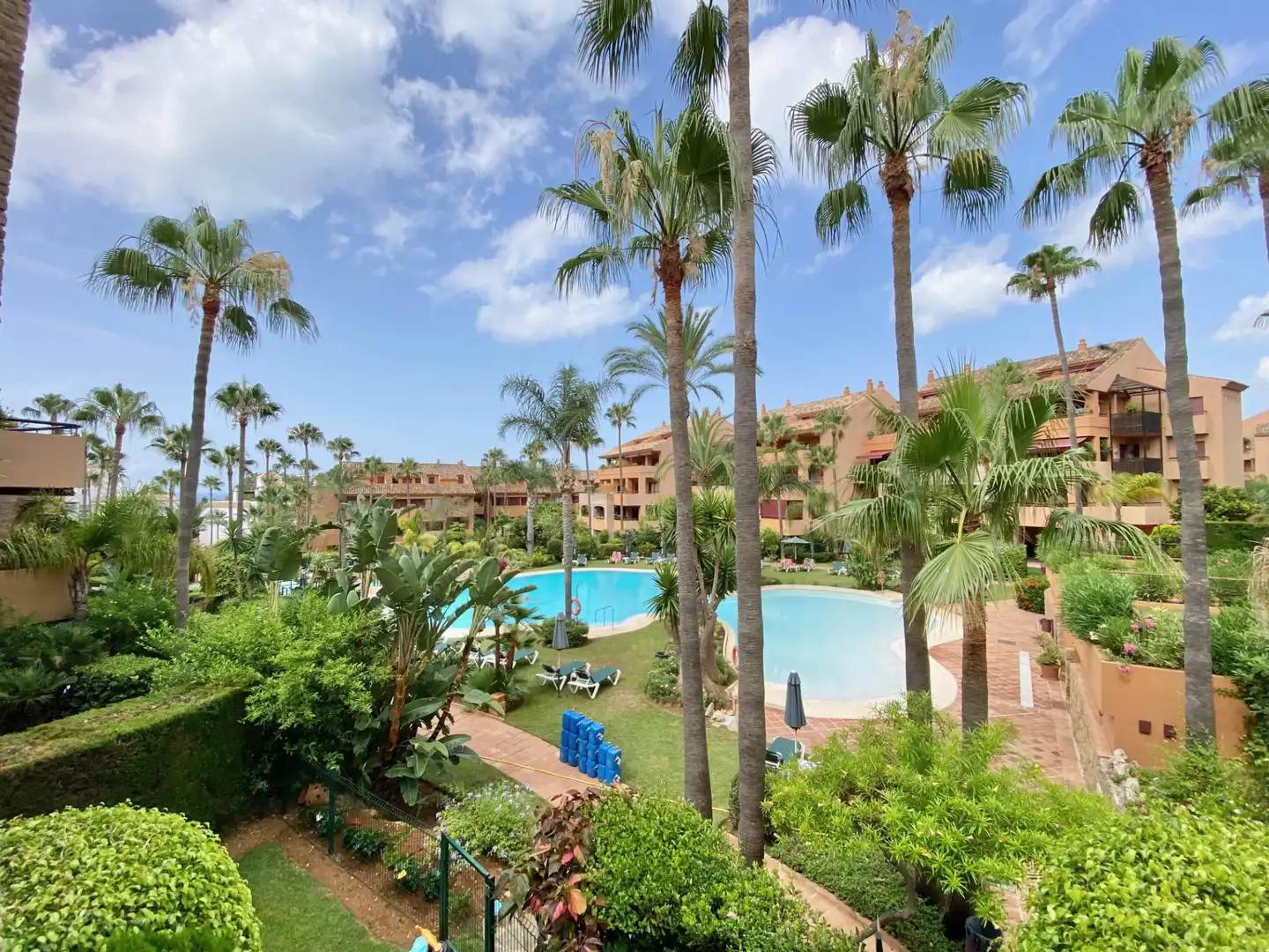 Garten von Wohnungen zur Miete in Marbella mit Klimaanlage, Terrasse und Schwimmbad